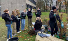 Mit Schüppe und Spaten in den Garten...