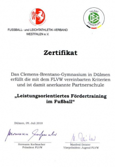 DFB-Zertifizierung des CBGs