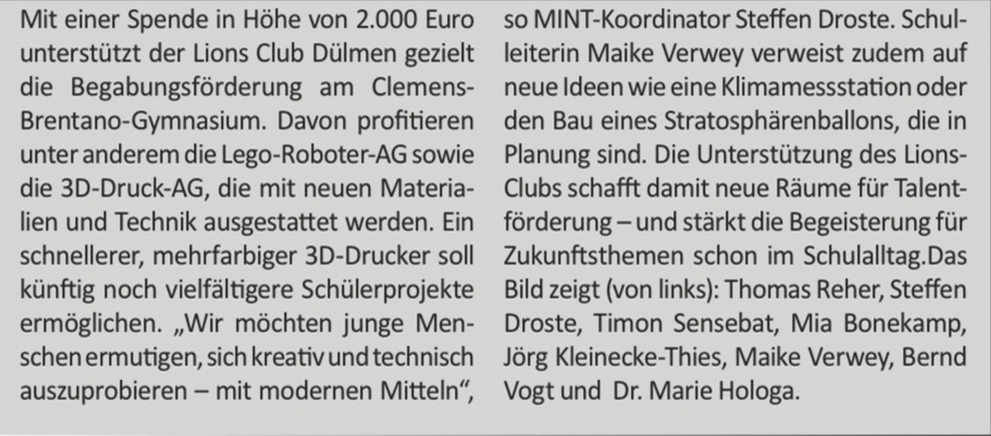 Bericht aus DÜLMEN plus